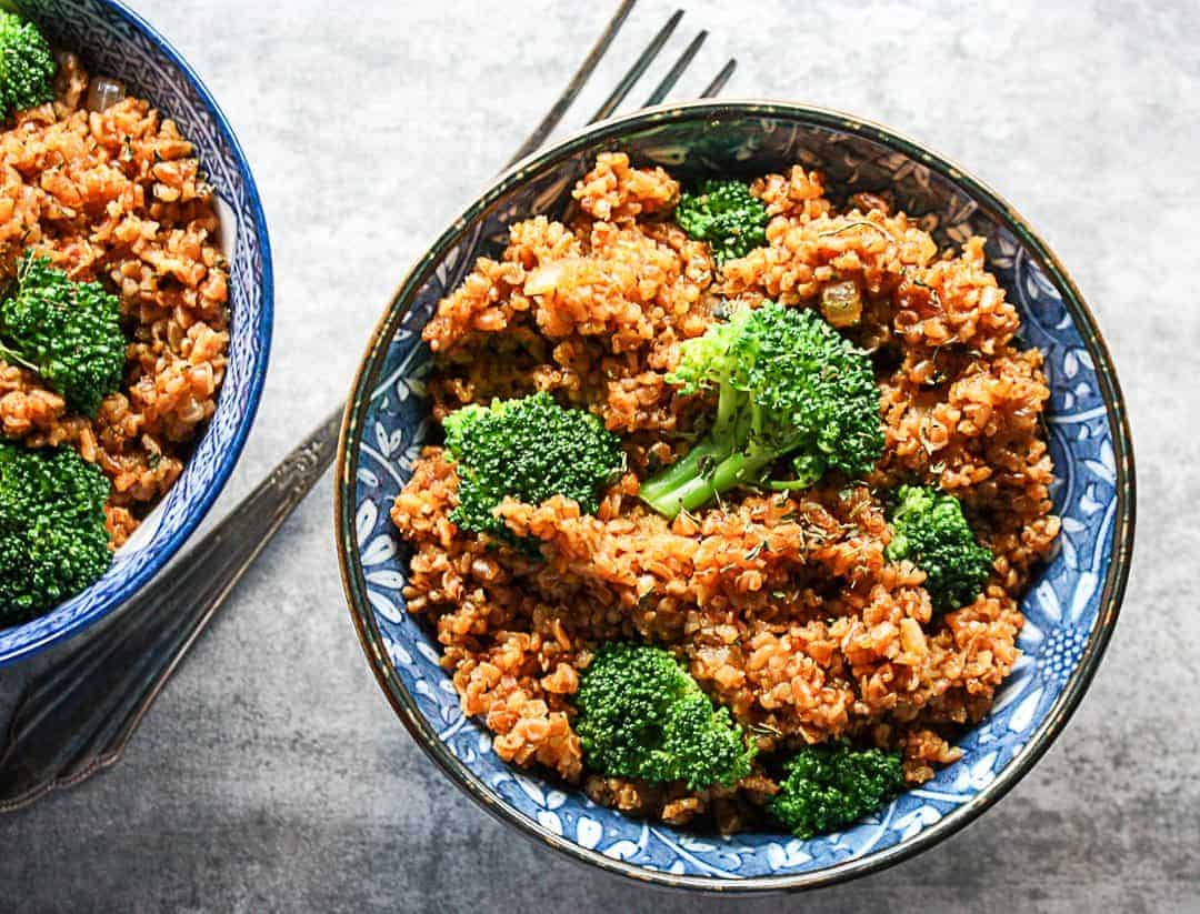 Broccoli Bulgur Pilaf
