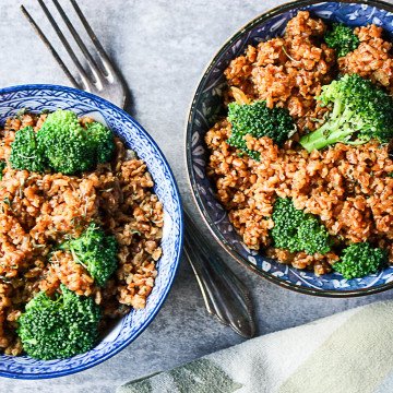 Brocolli Bulgur Pilaf