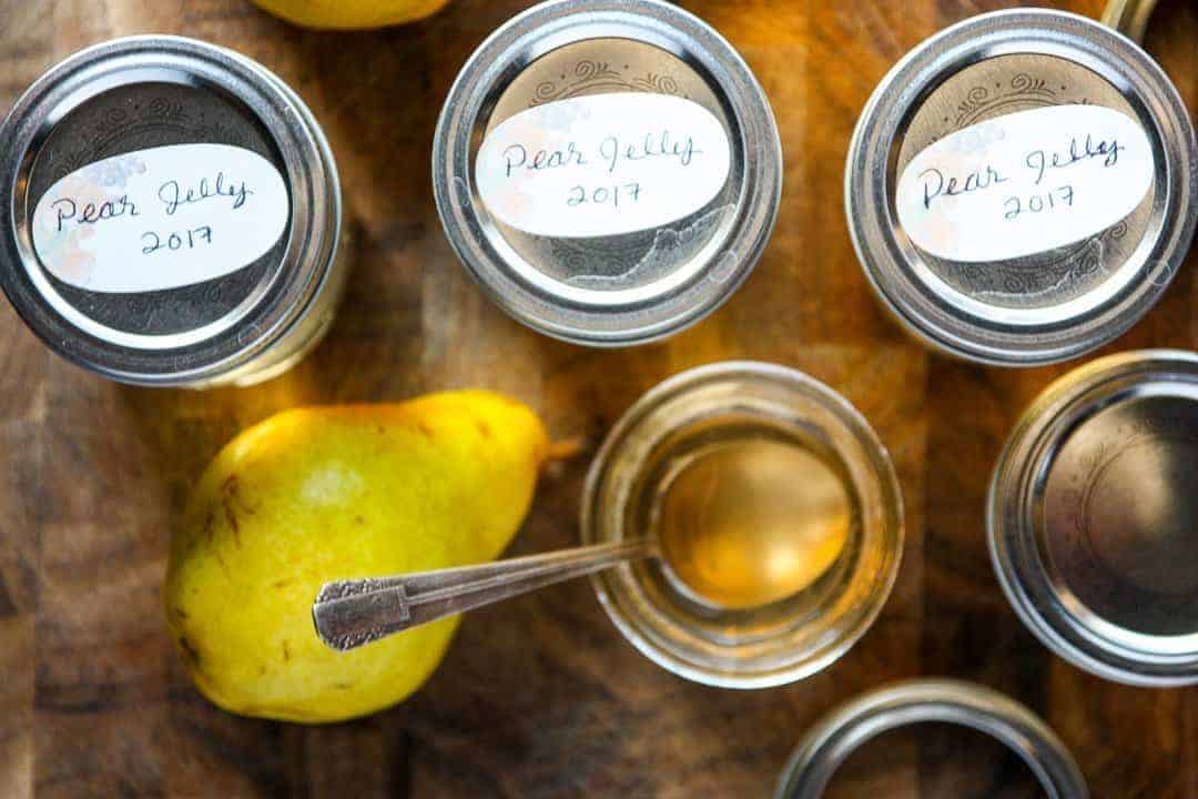 Jars of jelly with lids