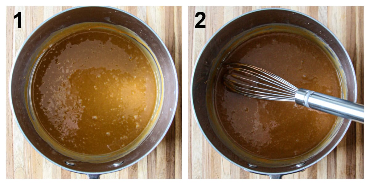 The steps in the recipe process. 